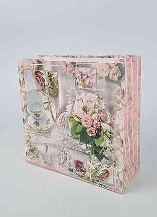 Пакет бумажный подарочный квадратный 23*24*10(артKV-201 ) (12 шт) Харків