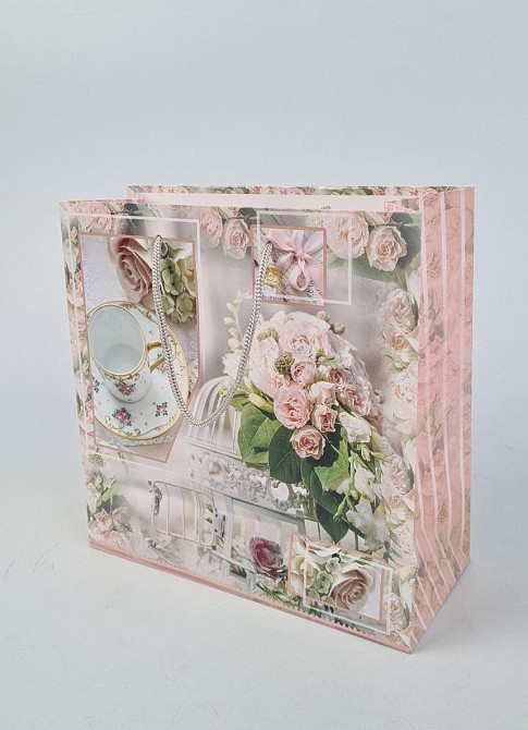 Пакет бумажный подарочный квадратный 23*24*10(артKV-201 ) (12 шт) Харків - фото 1