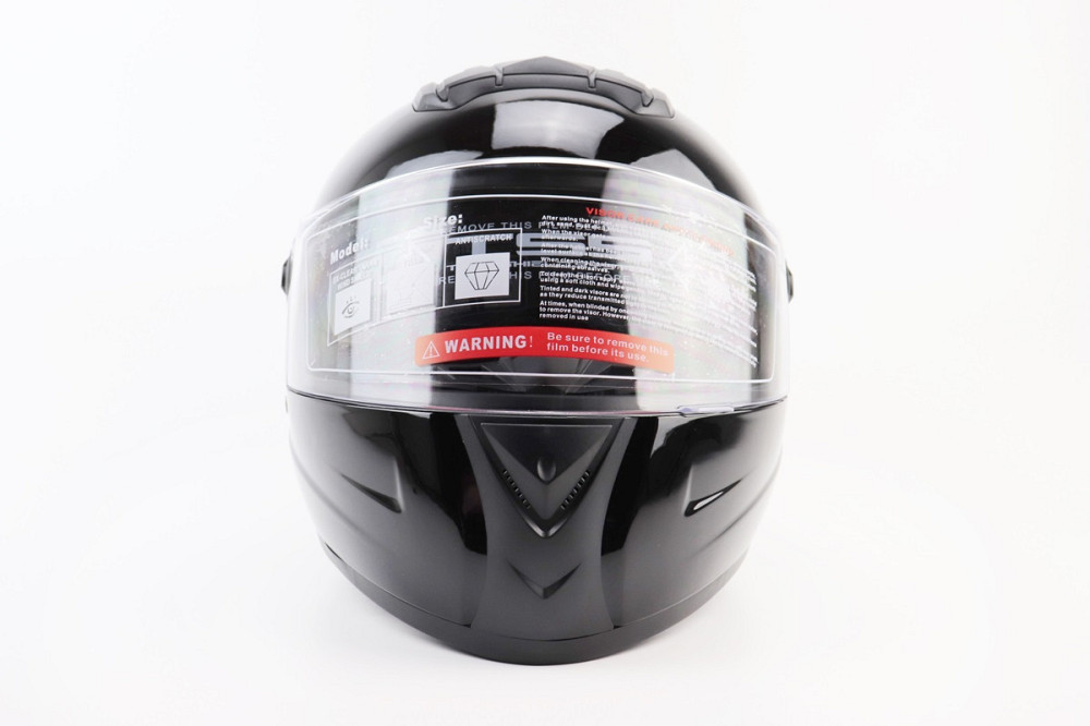 Шолом інтеграл, закритий+окуляри BLD-М61 S (55-56см), ЧОРНИЙ глянець Київ - фото 5