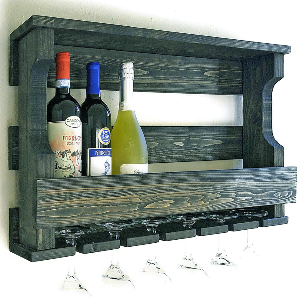 Настенная винная полка 