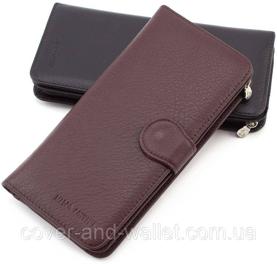 Стильный коричневый кожаный кошелек  Marco Coverna Киев - изображение 1