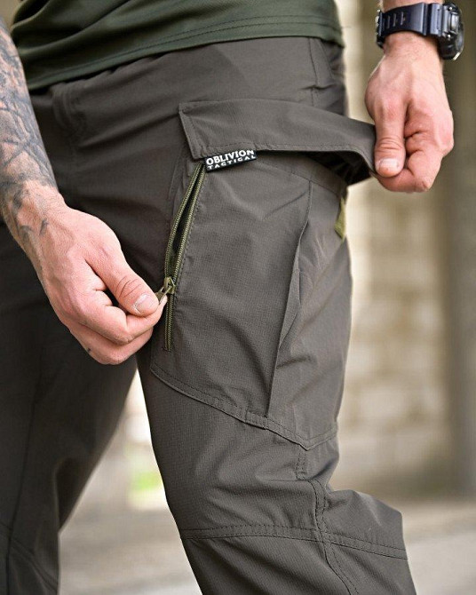 Стрейчеві літні тактичні штани OBLIVION олива ДЛ7353 Одеса - фото 5