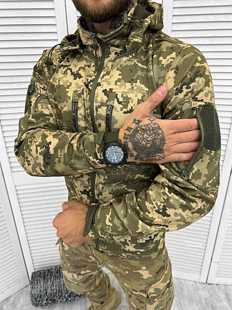 Осіння тактична куртка софтшел Soft-Shell SQUAD піксель ВТ7898 Одесса - изображение 13