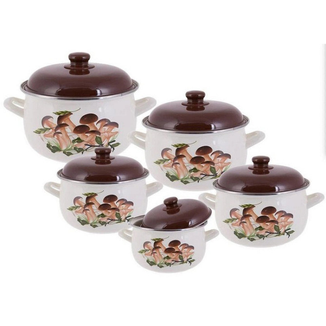 Комплект кастрюль, Комплект металлических кастрюль Набор для электронной плиты UG-28 Львов - изображение 1