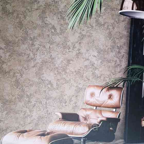 Обои виниловые на флизелине AdaWall Beta 1.06х10 3д под штукатурку коричневые с черным золотистым 1108-6 Киев