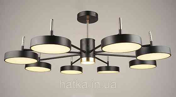 Люстра стельова світлодіодна Sirius B N4192/8 BK+FGD Київ