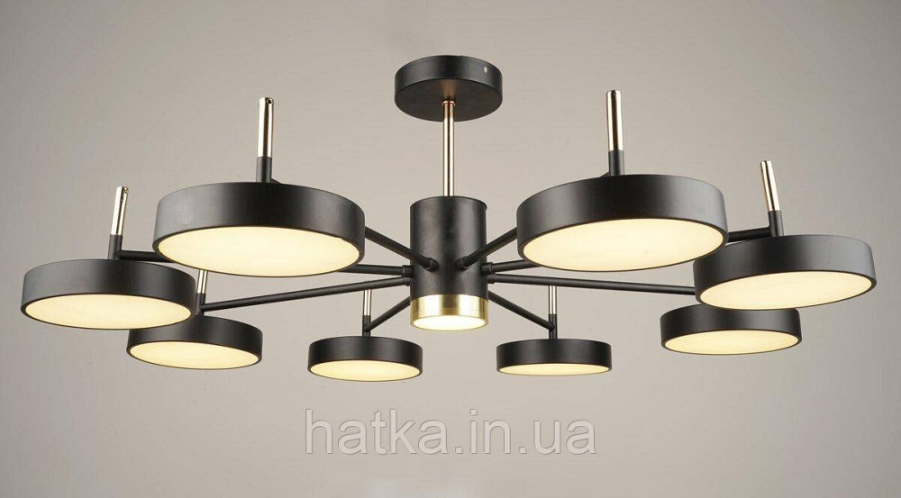 Люстра стельова світлодіодна Sirius B N4192/8 BK+FGD Київ - фото 1
