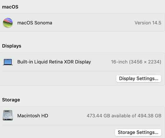Ноутбук MacBook Pro 16" 2021 M1 Pro 16/512Gb. Space 97%.Ідеальний стан Київ