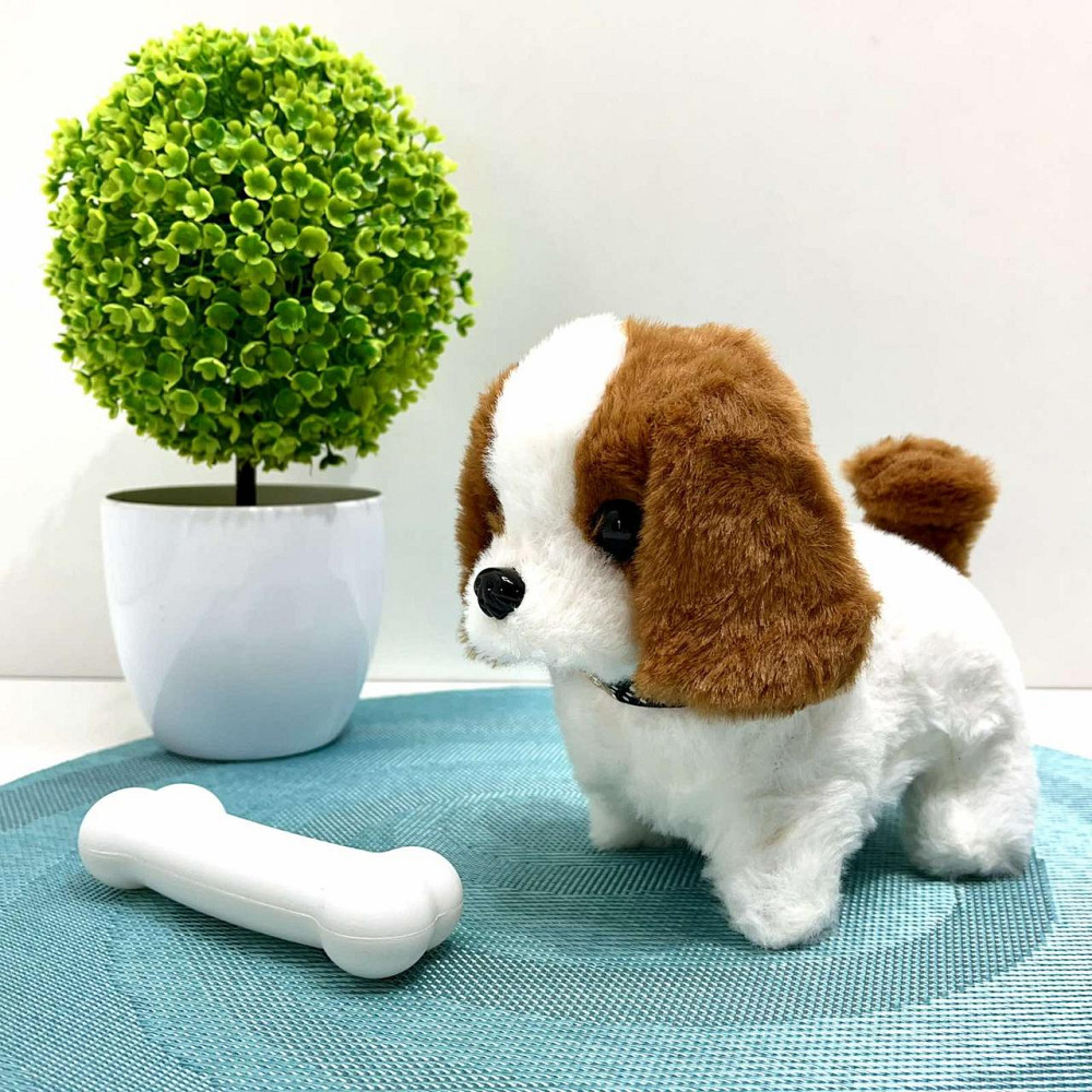 Собачка інтерактивна ходить видає звуки ворушить хвостиком у рюкзаку Білий з коричневим (777-23B) Чернигов - изображение 6