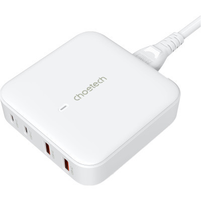 Зарядний пристрій Choetech GaN 2 USB-A / 2 USB-C 100W QC3.0/PD/PPS (PD8008-EU-WH) Вінниця - фото 2