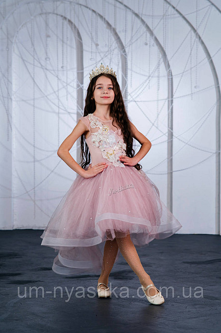 Дитяча сукня видовжене ззаду Синя 122-134 Кривий Ріг - фото 8