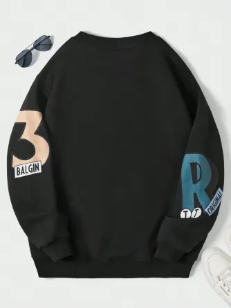 Світшот чорний жіночий з принтом 2711524737 розмір 52 Дніпро