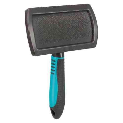 Щетка-пуходерка Trixie для собак мягкая с пластиковой ручкой 12х20 см Киев