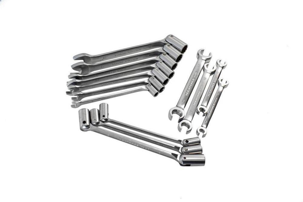 Набір ключів комбінований 14 предметів (розрізні: 8х10, 9х11, 12х13, 14х17мм, торцеві шарнірні: 8х10, 10х11, Одесса - изображение 4