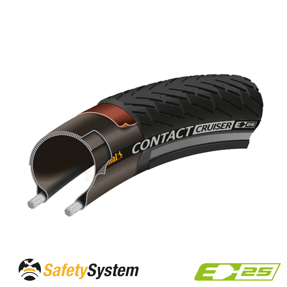 Покрышка Continental CONTACT Cruiser, 28"x2.00, 50-622, коричневая, не складная, светоотражающая, SafetySystem Breaker, 960гр. Київ - фото 2