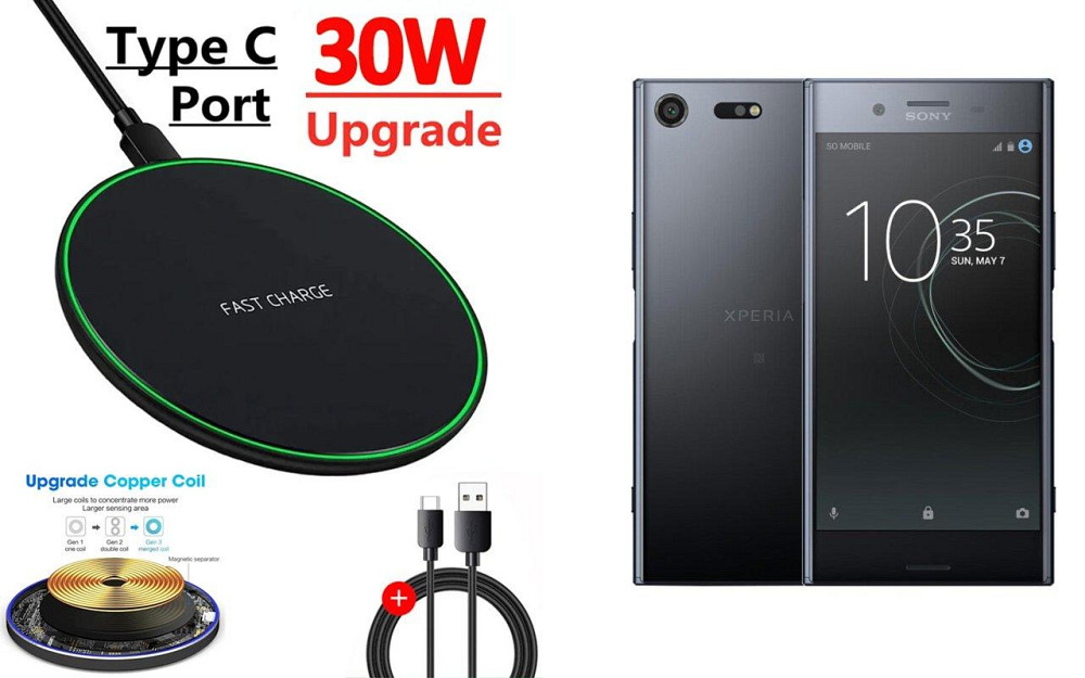Бездротовий зарядний пристрій Copper до 30W для Oppo Find X3 Pro, USB-C, LED Київ - фото 1