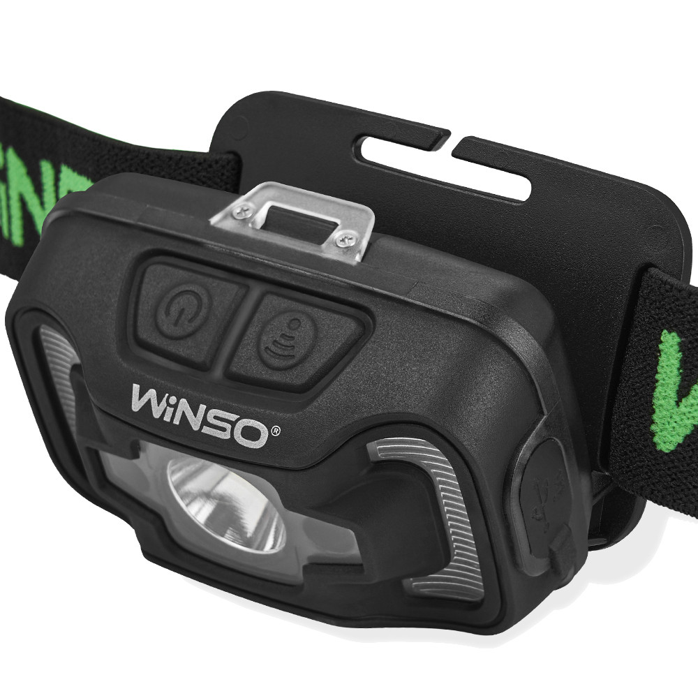 Ліхтар налобний Winso 300Lm, 5W CREE XTE+COB, 1800mAh, з сенсором білий/червоний Львів - фото 4