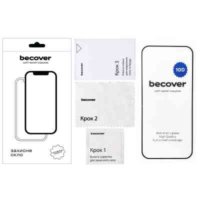 Стекло защитное BeCover Google Pixel 9 Pro 10D Black (712326) Винница