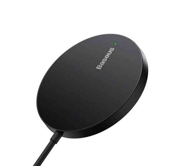 Бездротовий зарядний пристрій Baseus Simple Mini3 Magnetic Wireless Charger 15W Black Одеса