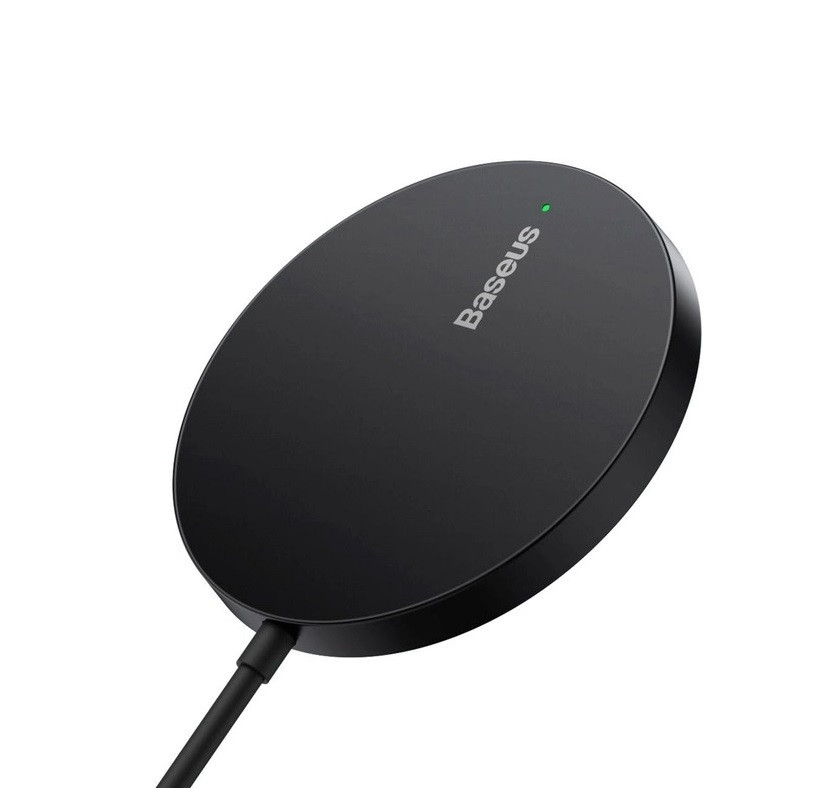 Бездротовий зарядний пристрій Baseus Simple Mini3 Magnetic Wireless Charger 15W Black Одеса - фото 3
