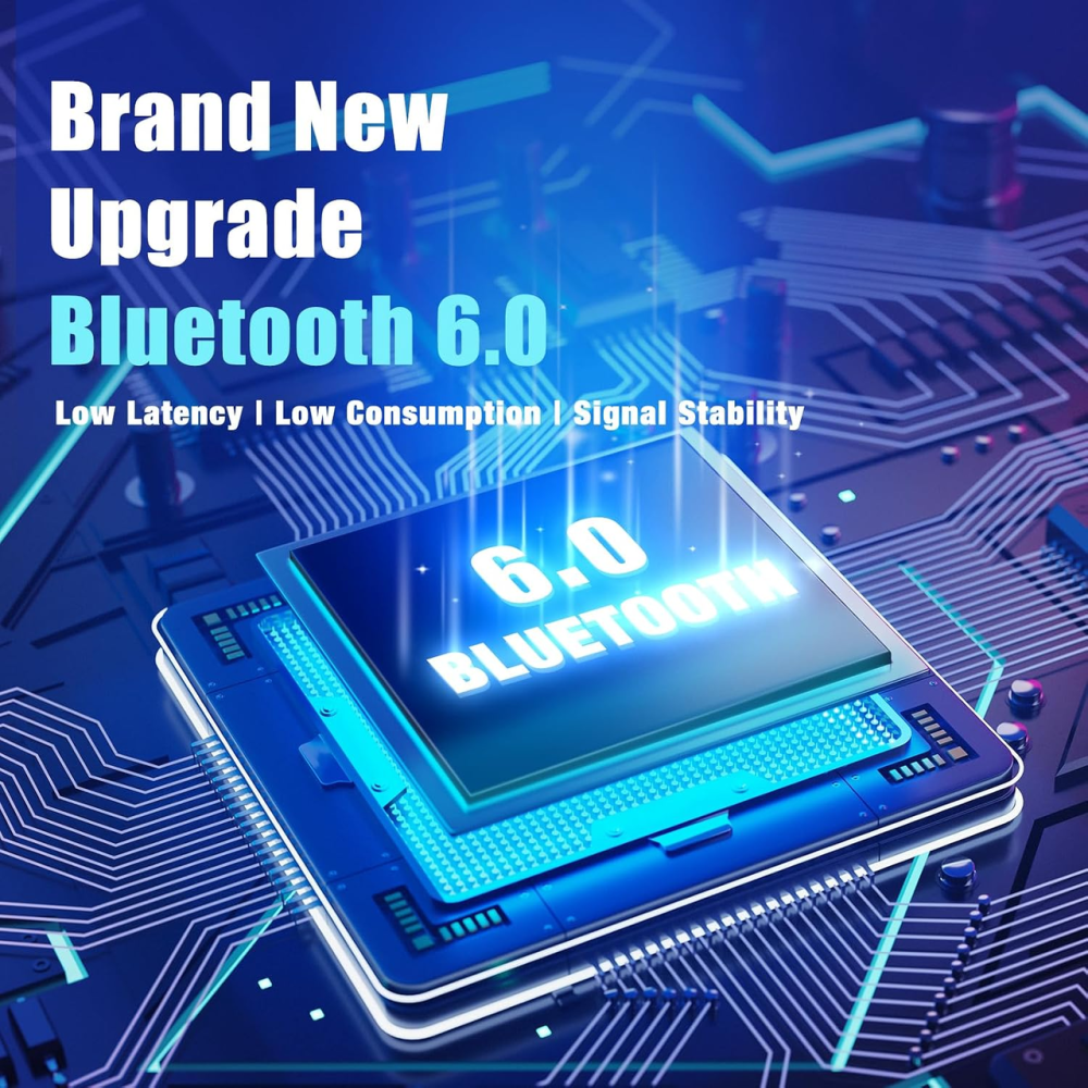 Беспроводные наушники BERIBES Bluetooth 6.0, 65 часов работы, 6 режимов эквалайзера, Hi-Fi стерео, микрофон, черные Киев - изображение 8