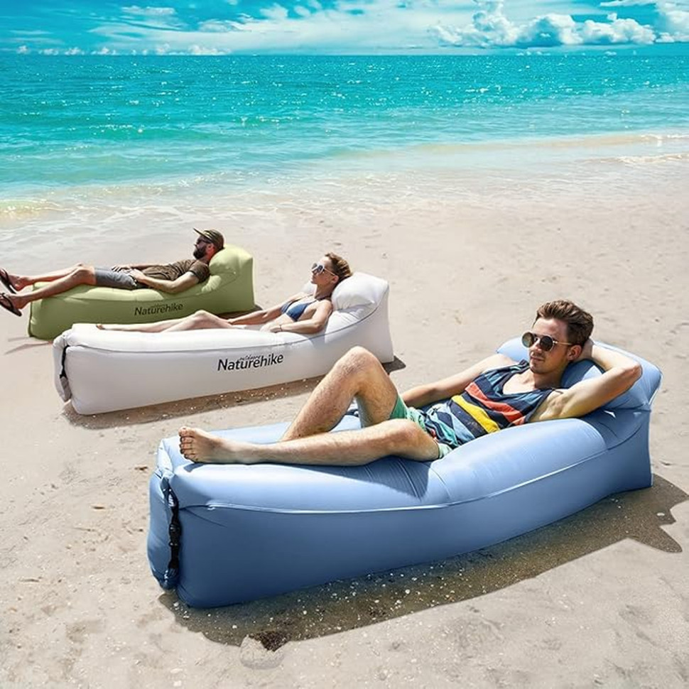 Ламзак с подголовником Naturehike NH20FCD06 (Голубой) Винница - изображение 5