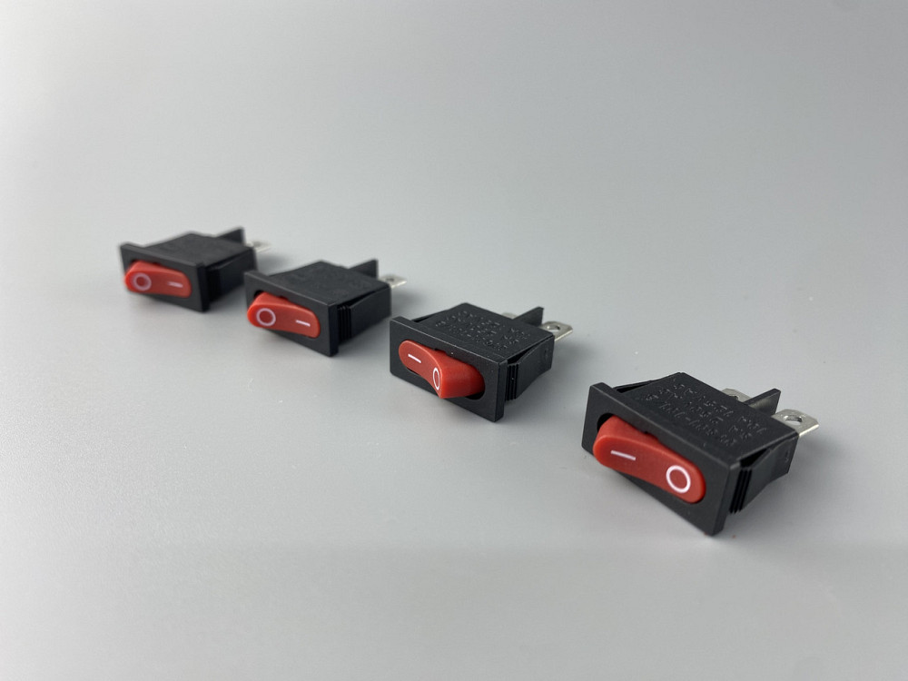 Перемикач клавішний червоний, ON-OFF, 9.5 ммх21мм, 2 ніжки Мукачево - фото 8