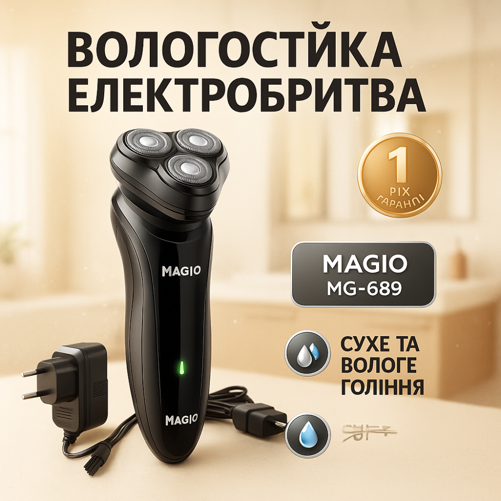 Бритва для бороды и щетины электробритва Magio MG-689, Бритвы аккумуляторные, Бритвы электрические DM-79 Львов - изображение 12