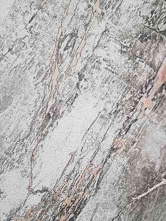 Шпалери вінілові на флізеліні AS creation Attico 1.06х10 під камінь мармур структурні сірі з бронзовим Київ