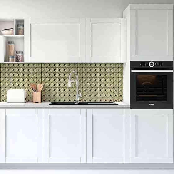 Самоклеюча алюмінієва плитка Зелене золото зі стразами SW-00001172 Київ