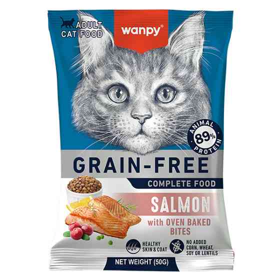 Wanpy Adult Cat Grain Free Salmon ВАНПІ ЛОСОСЬ ДЛЯ КОТІВ сухий беззерновий корм Київ