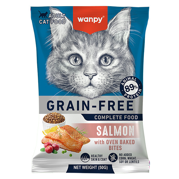 Wanpy Adult Cat Grain Free Salmon ВАНПІ ЛОСОСЬ ДЛЯ КОТІВ сухий беззерновий корм Київ - фото 1
