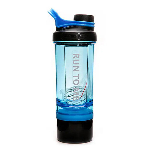 Шейкер спортивний Casno 600 мл із контейнером для протеїну та добавок, пляшка для фітнесу, спортзалу Київ - фото 1