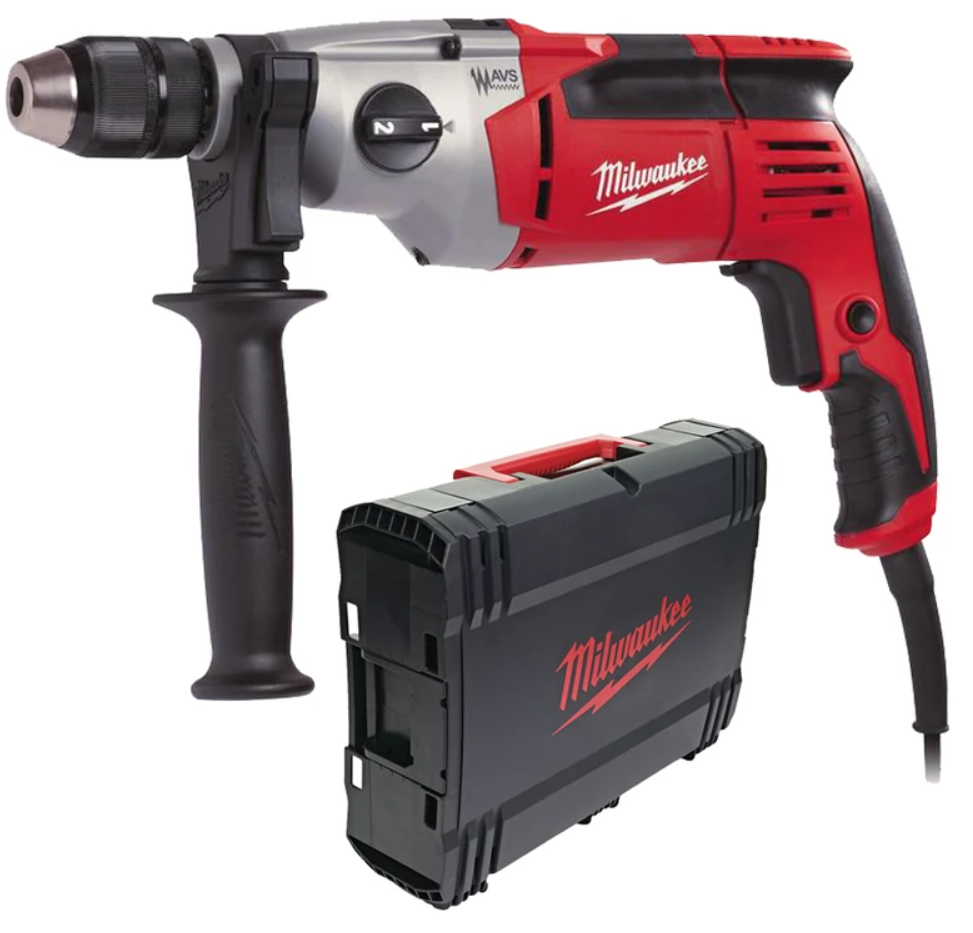 Дриль з ударом двошвидкісний MILWAUKEE, PD2E 24 R, 1020Вт (60Нм) (бічна рукоять, HDкейс) Одеса - фото 1