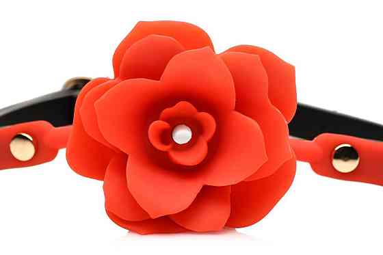 Силіконовий кляп з трояндою Master Series: Blossom Silicone Rose Gag – Red Sex Aura Київ