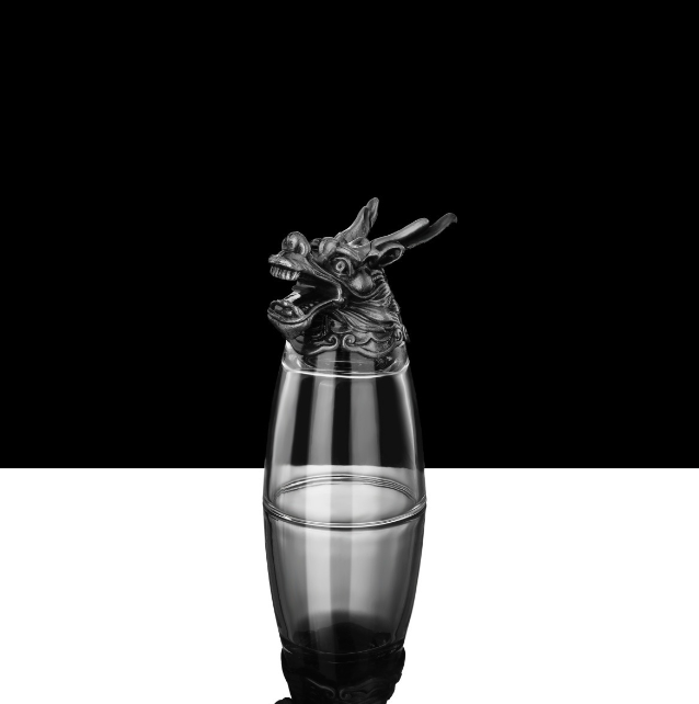 Набор рюмок Китайский гороскоп 30 мл х 12 шт Графин 300 мл в Кейсе Круглый бамбуковый Разнос Старое серебро Кременчуг - изображение 6