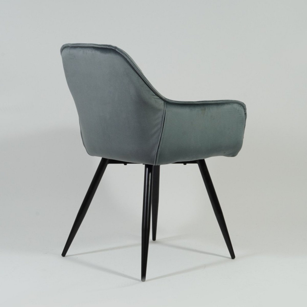 Стілець CHERRY VELVET чорний каркас/сірий BL.14 Київ - фото 4