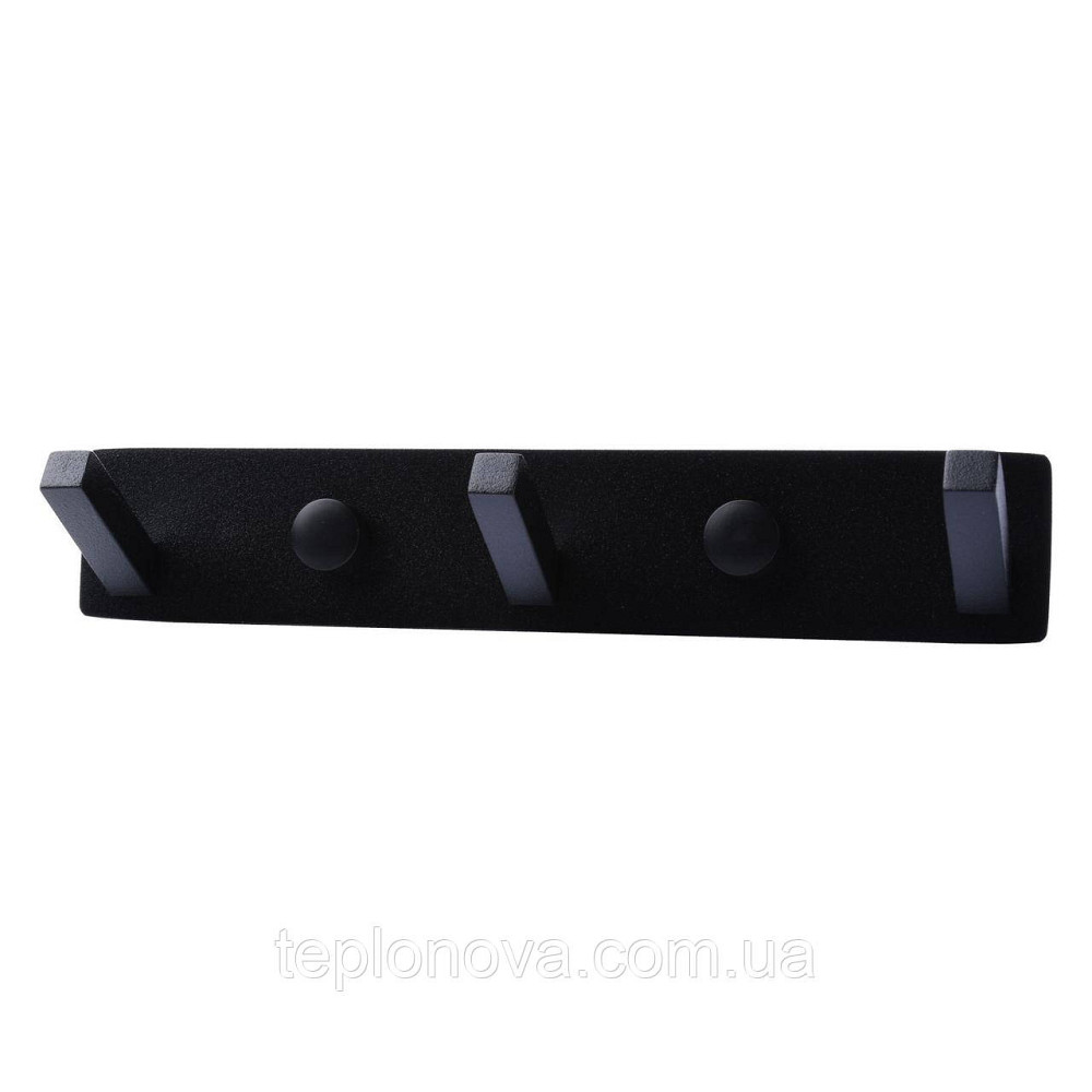 Планка з гачками TOPAZ TKB 9385-3-BL чорна Чернівці - фото 4