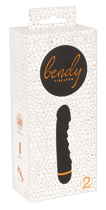 Чорний оксамитовий вібратор Bendy Ripple Vibrator з 20 режимами вібрації Sex Aura Київ - фото 1