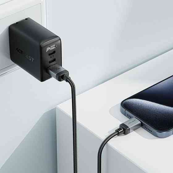 Кабель ACEFAST C20-04 USB-A to USB-C aluminum alloy charging data cable Black Одеса