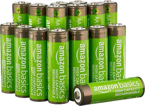 Батарейки Amazon Basics AA 2400mAh NiMH 1.2V 16 шт серебристые перезаряжаемые до 400 циклов предзаряженные Киев