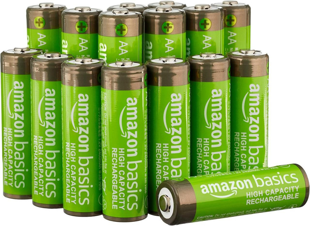 Батарейки Amazon Basics AA 2400mAh NiMH 1.2V 16 шт сріблясті перезарядні до 400 циклів передзаряджені високої ємності універсальні Київ - фото 1