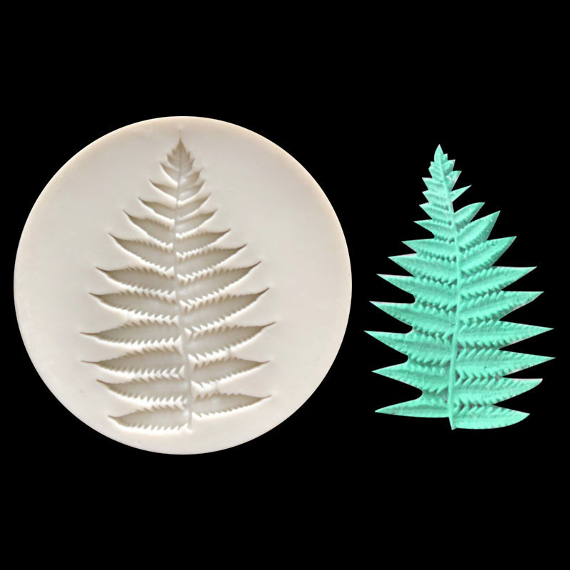 Молд силіконовий Папороть 55 мм сірий Київ - фото 7