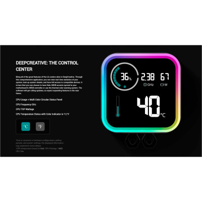 Система рідинного охолодження Deepcool LQ240 Black (R-LQ240-BKLSMW-G-1) Вінниця - фото 4