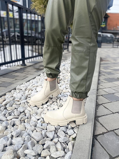 Черевики жіночі M.KRAFT бежеві натуральна шкіра висота 11см (4349) Коломыя - изображение 3