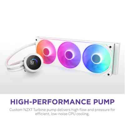 Система жидкостного охлаждения NZXT Kraken Plus RGB V2-360 mm AIO liquid cooler Wh (RL-KR360-W2) Винница