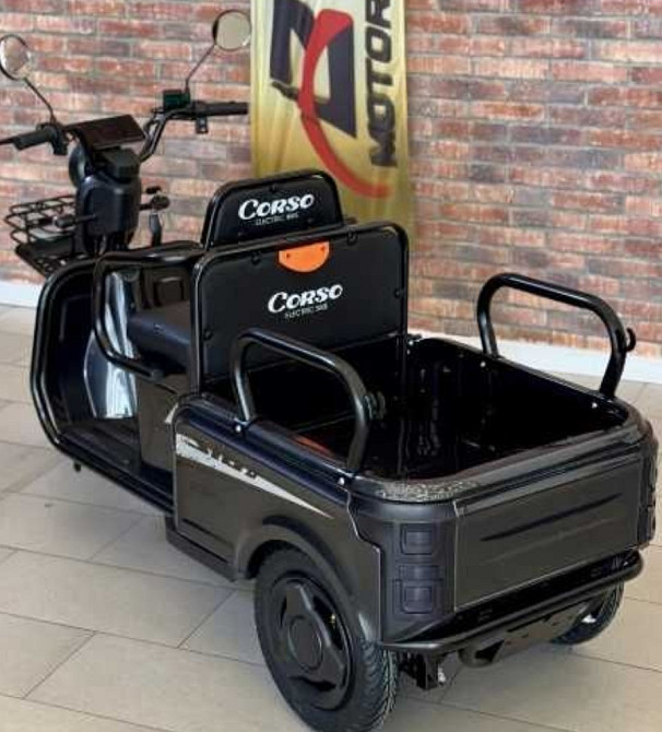 Електричний трицикл Corso SIG-8 1200W 72V/28Ah, 3 місця- Чорний. Харків - фото 2