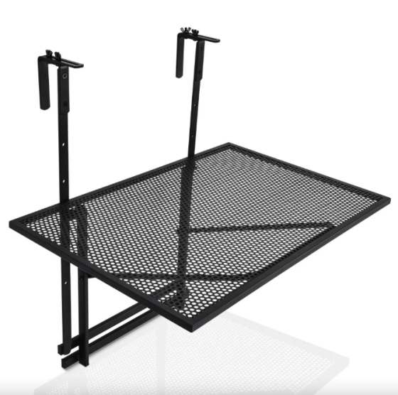 Підвісний столик Costway Mesa балконний чорний Київ