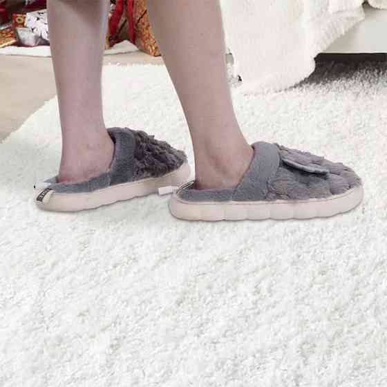 Домашние комнатные тапочки с подогревом A-232 USB c крыльями Gray Киев