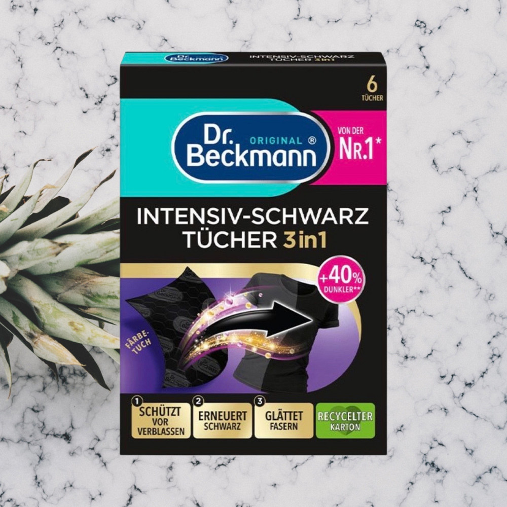 Кольорові тканини інтенсивно чорні Dr. Beckmann, 6 шт (Німеччина) Dr. Beckmann Farbtücher Intensiv Виноградів - фото 2